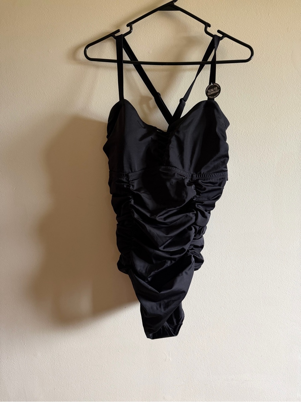 NWT torrid  Black One-Piece Swimsuit with Adjustable Straps plus size 1 14/16